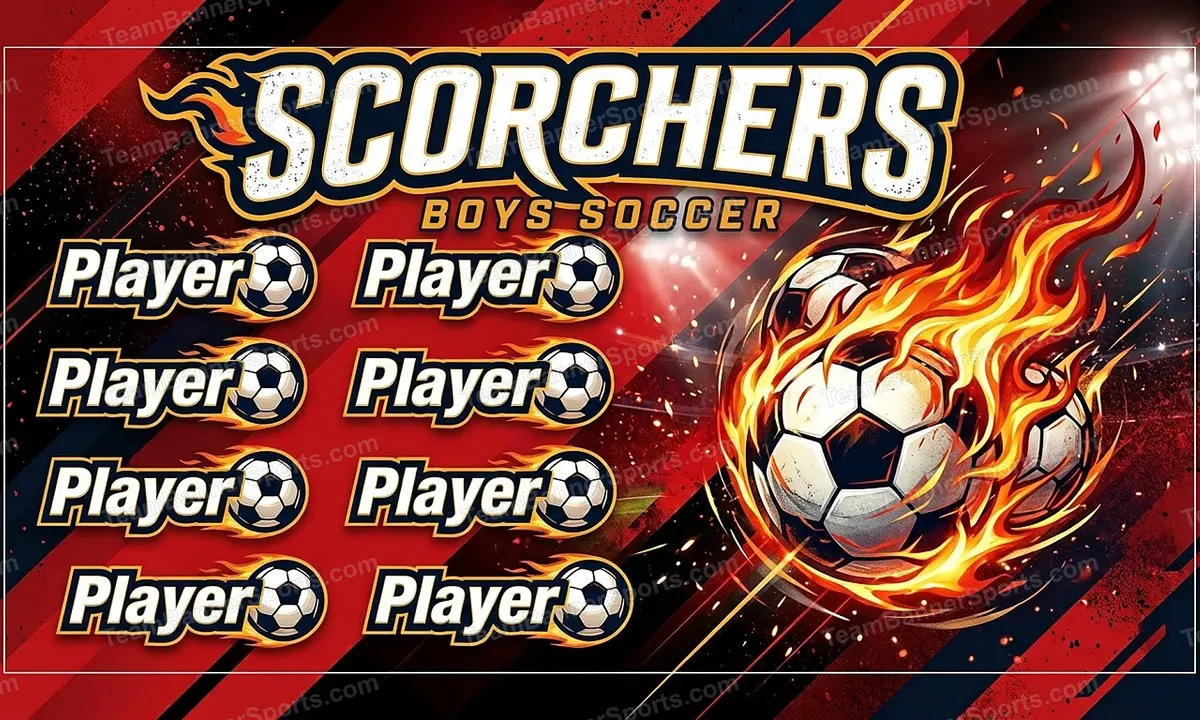 Scorchers soccer team banner created with AI
