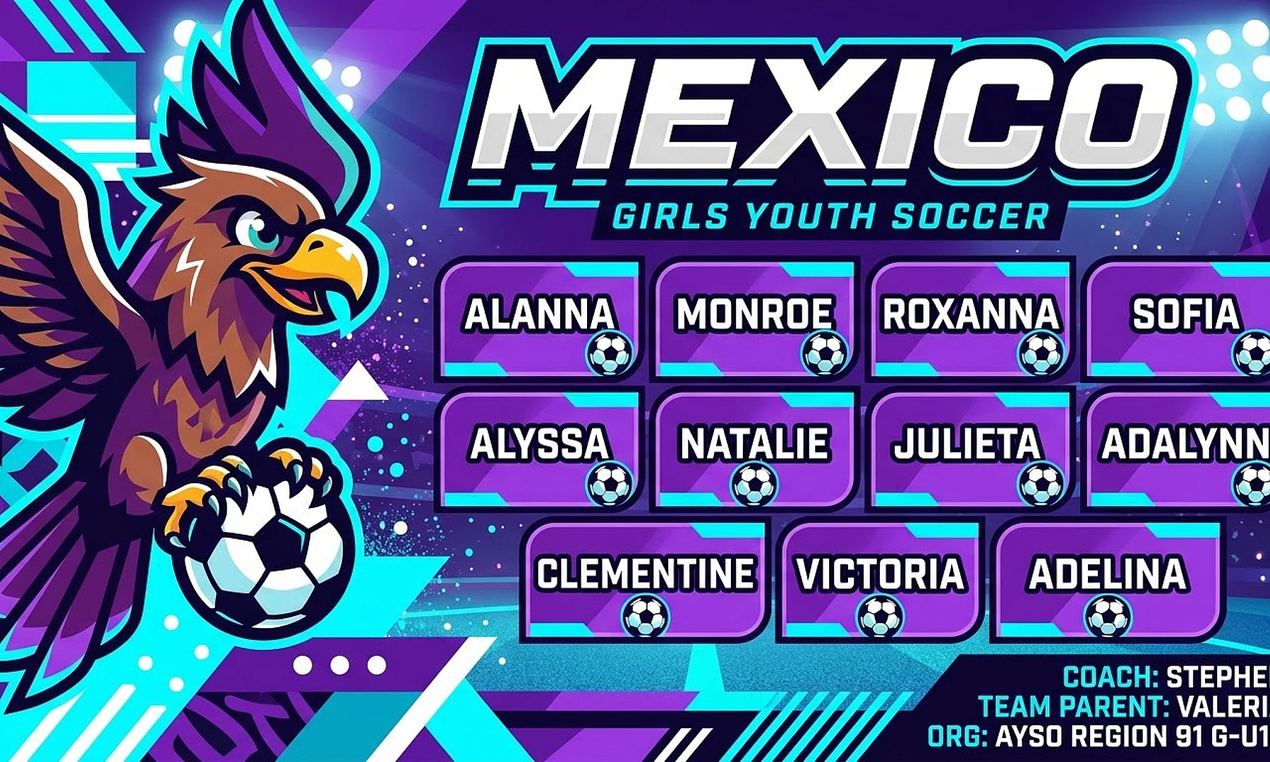 Mexico soccer team banner created with AI