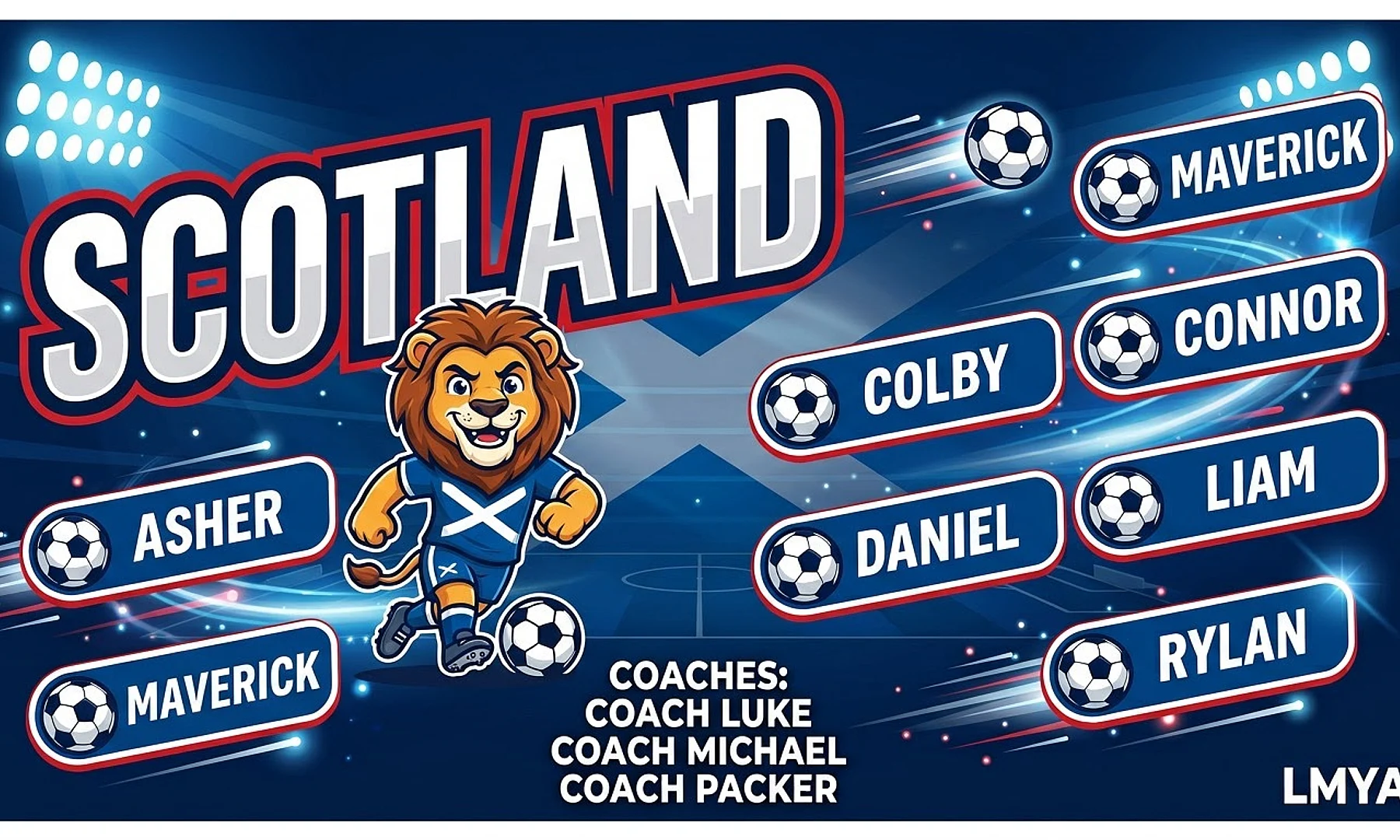 Scotland soccer team banner created with AI