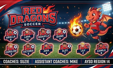 Red Dragons Soccer AI image template