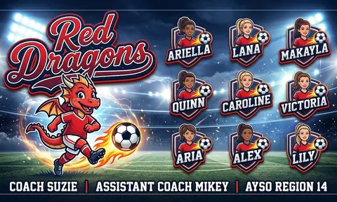 Red Dragons Soccer AI image template
