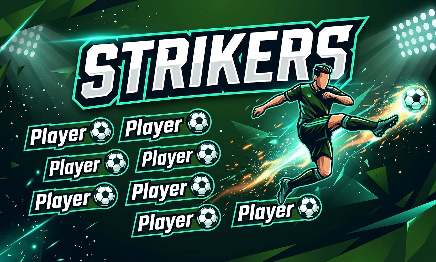Strikers soccer team banner created with AI