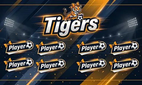 Tigers Soccer AI image template