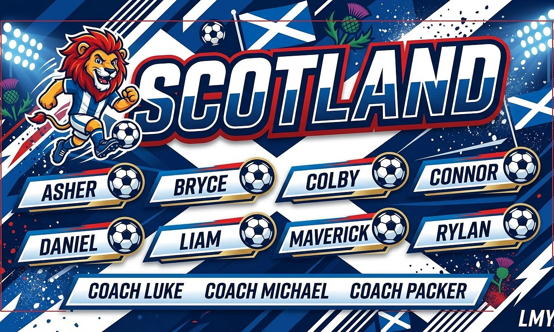 Scotland soccer team banner created with AI