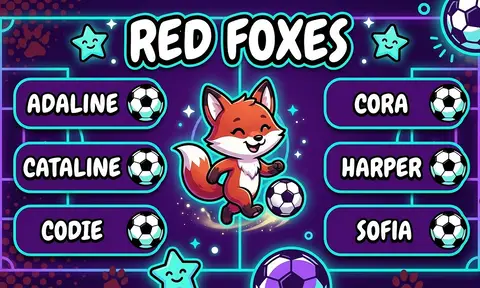 Red Foxes Soccer AI image template