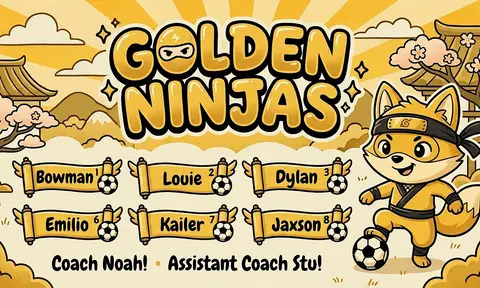Golden Ninjas Soccer AI image template