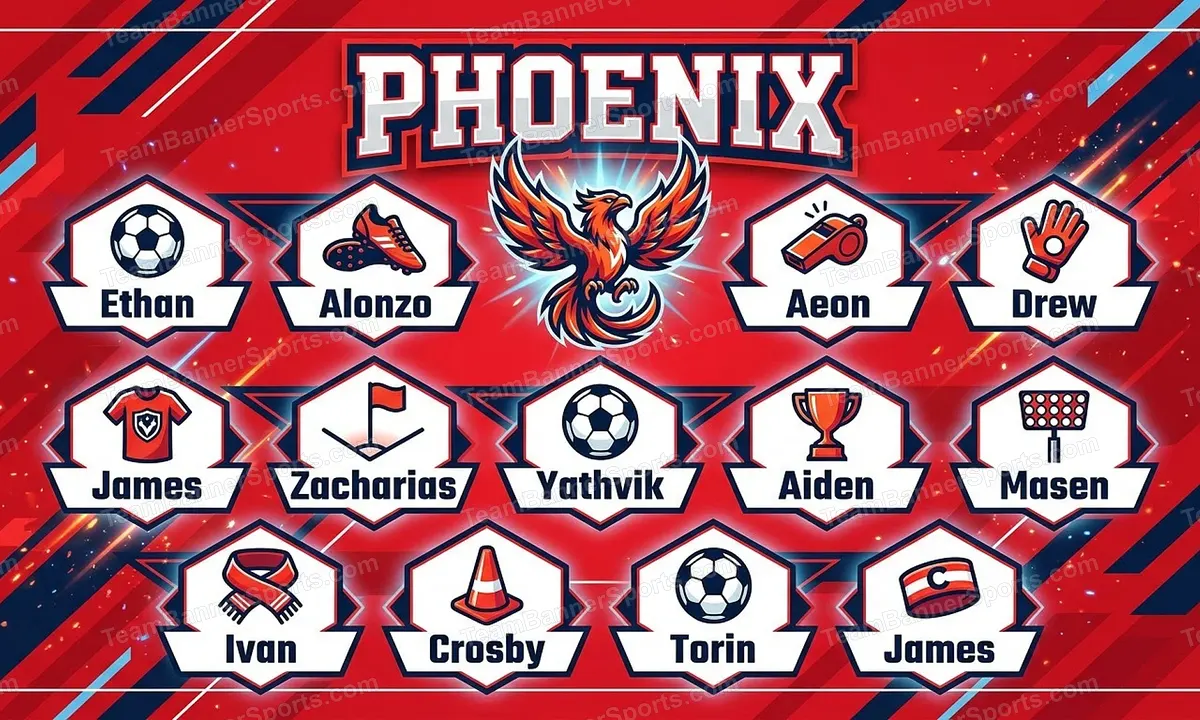 Phoenix soccer team banner created with AI