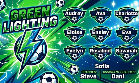 Green Lighting Soccer AI image template