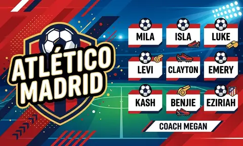 Atlético Madrid Soccer AI image template