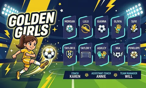 Golden Girls Soccer AI image template