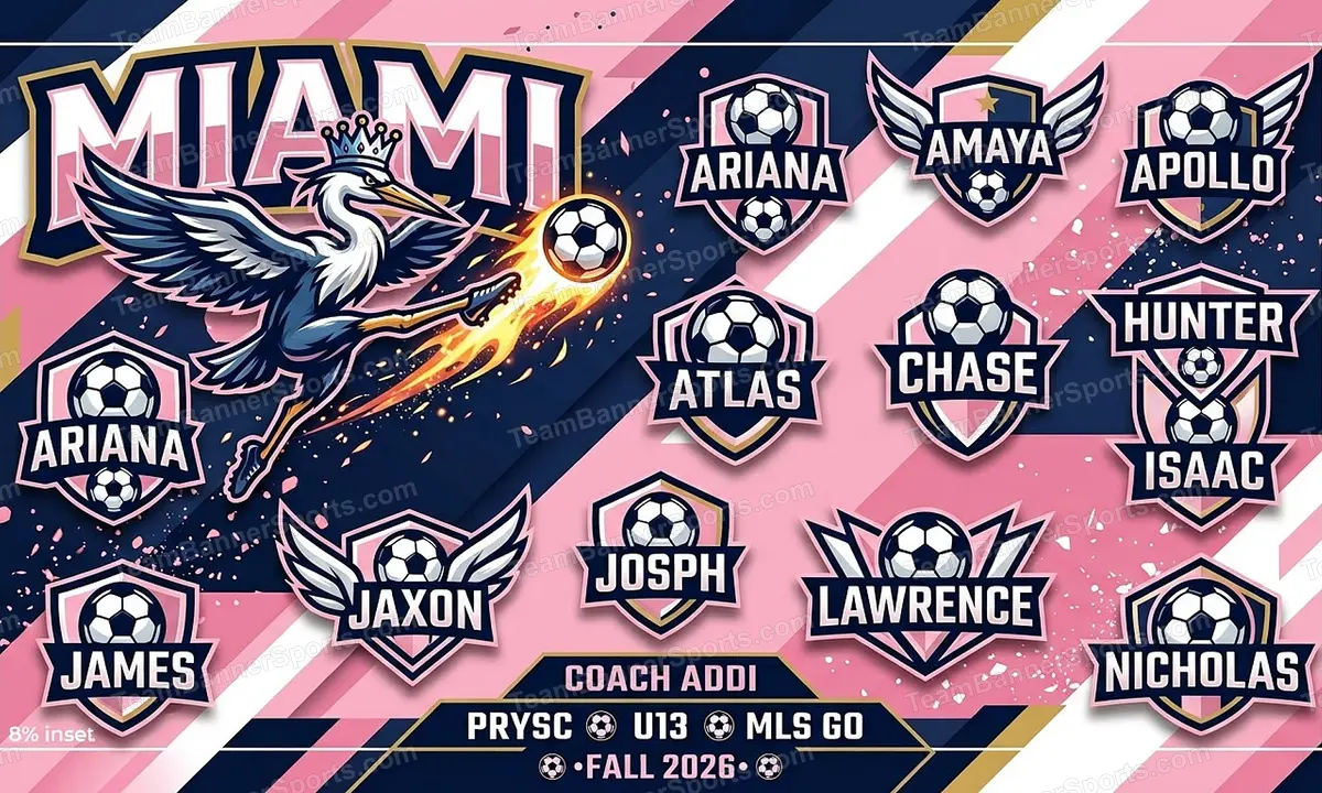 Miami soccer team banner created with AI