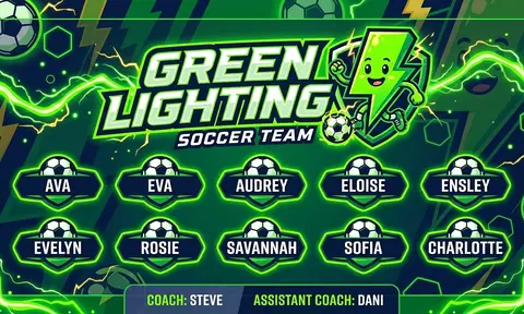 Green Lighting Soccer AI image template