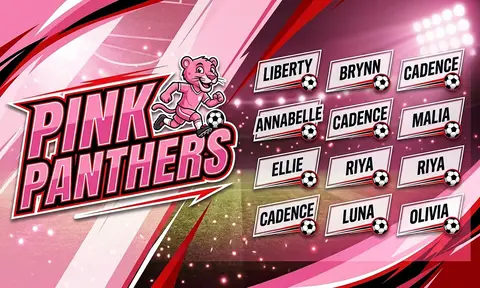 Pink Panthers Soccer AI image template