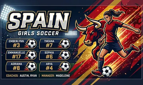 Spain Soccer AI image template