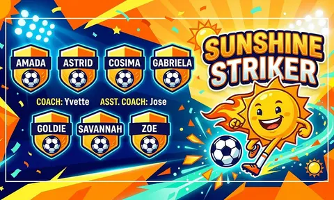 Sunshine striker Soccer AI image template