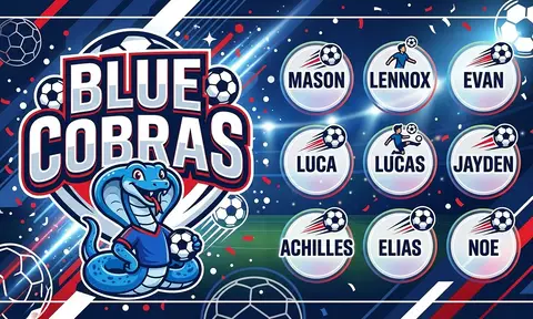 Blue Cobras Soccer AI image template