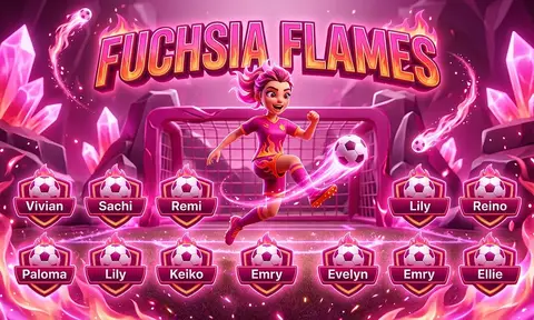 Fuchsia Flames Soccer AI image template
