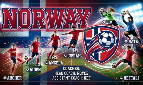 Norway Soccer AI image template