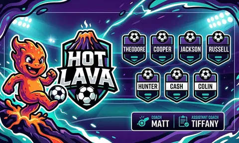 Hot Lava Soccer AI image template