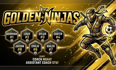 Golden Ninjas Soccer AI image template