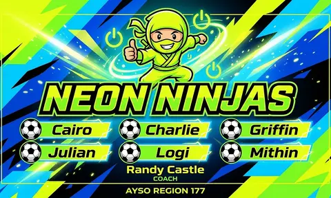 Neon Ninjas Soccer AI image template