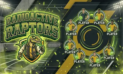 Radioactive Raptors Soccer AI image template
