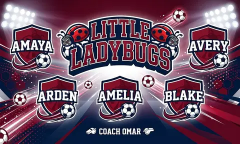 Little Ladybugs Soccer AI image template
