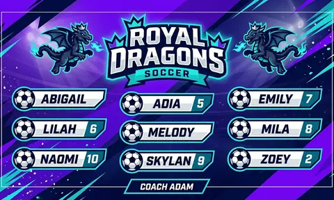 Royal Dragons Soccer AI image template