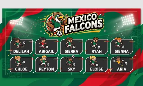 Mexico Falcons Soccer AI image template