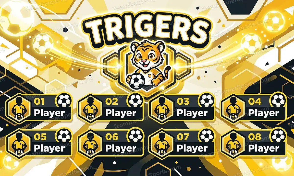 Trigers soccer team banner created with AI