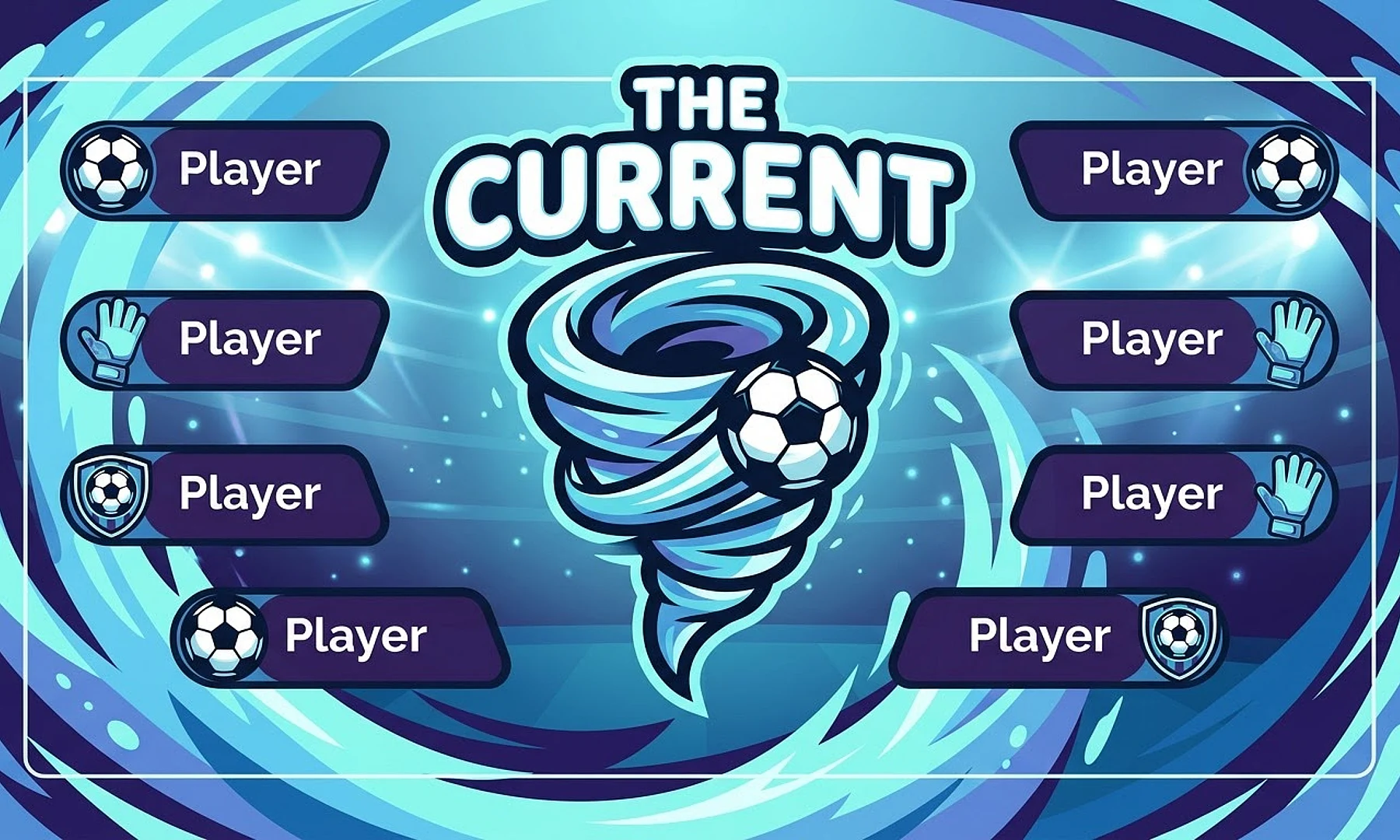 The Current soccer team banner created with AI