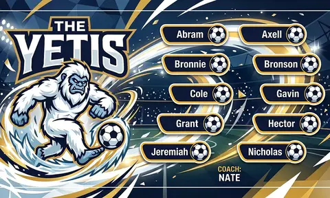The Yetis Soccer AI image template