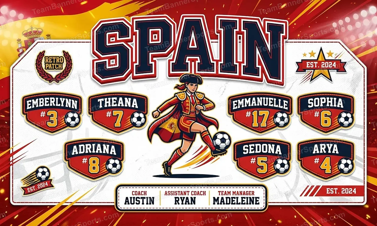 Spain soccer team banner created with AI
