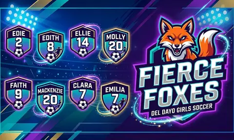 Fierce Foxes Soccer AI image template