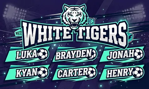 White Tigers Soccer AI image template