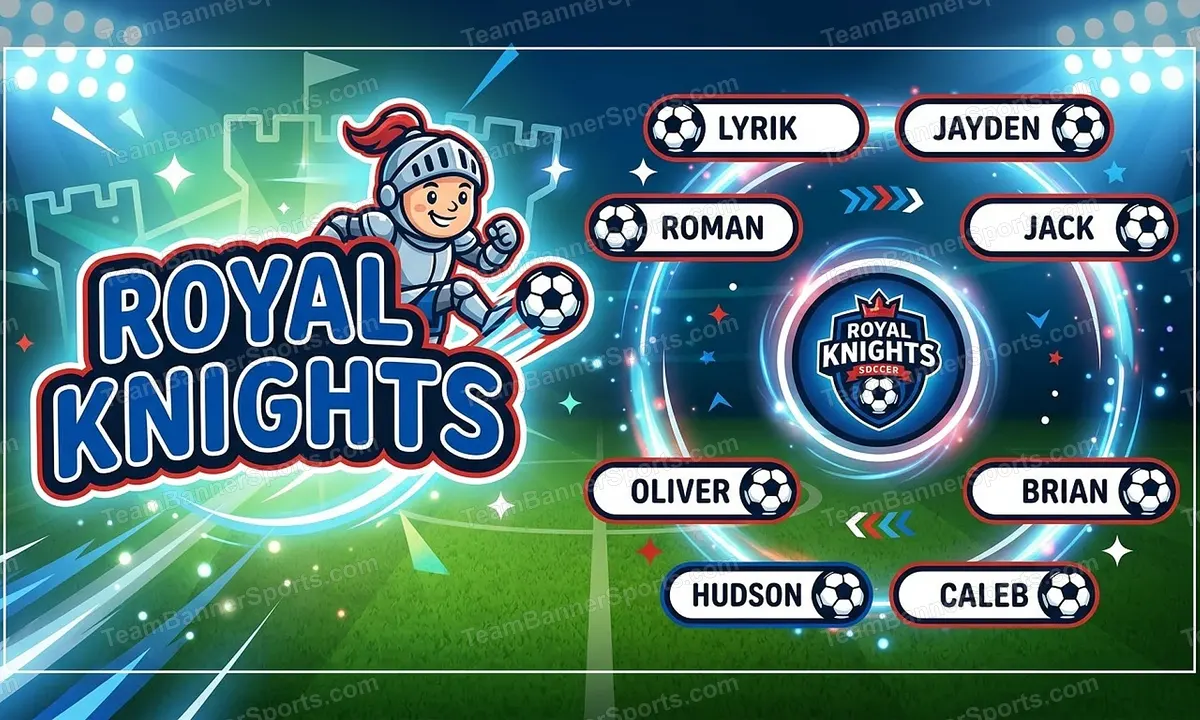 Royal Knights soccer team banner created with AI