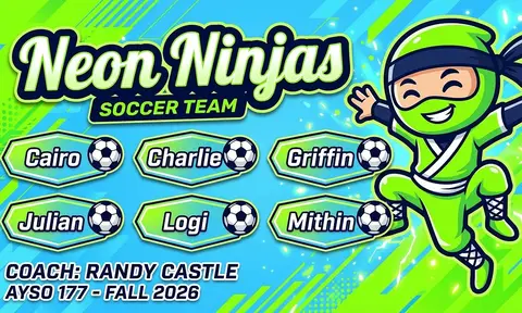 Neon Ninjas Soccer AI image template