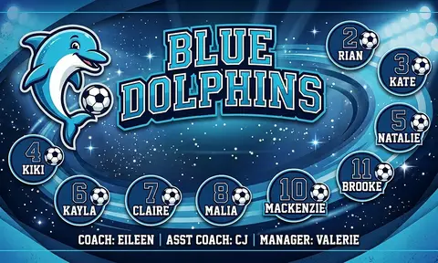 Blue Dolphins Soccer AI image template