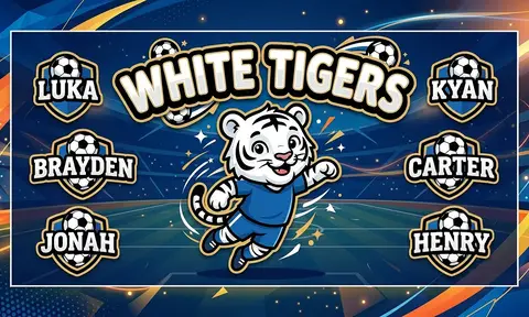 White Tigers Soccer AI image template
