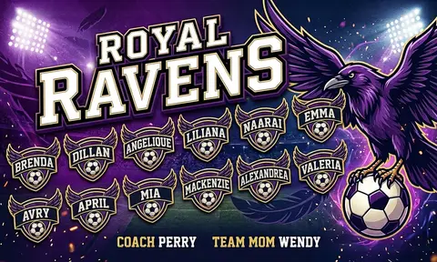 Royal Ravens Soccer AI image template