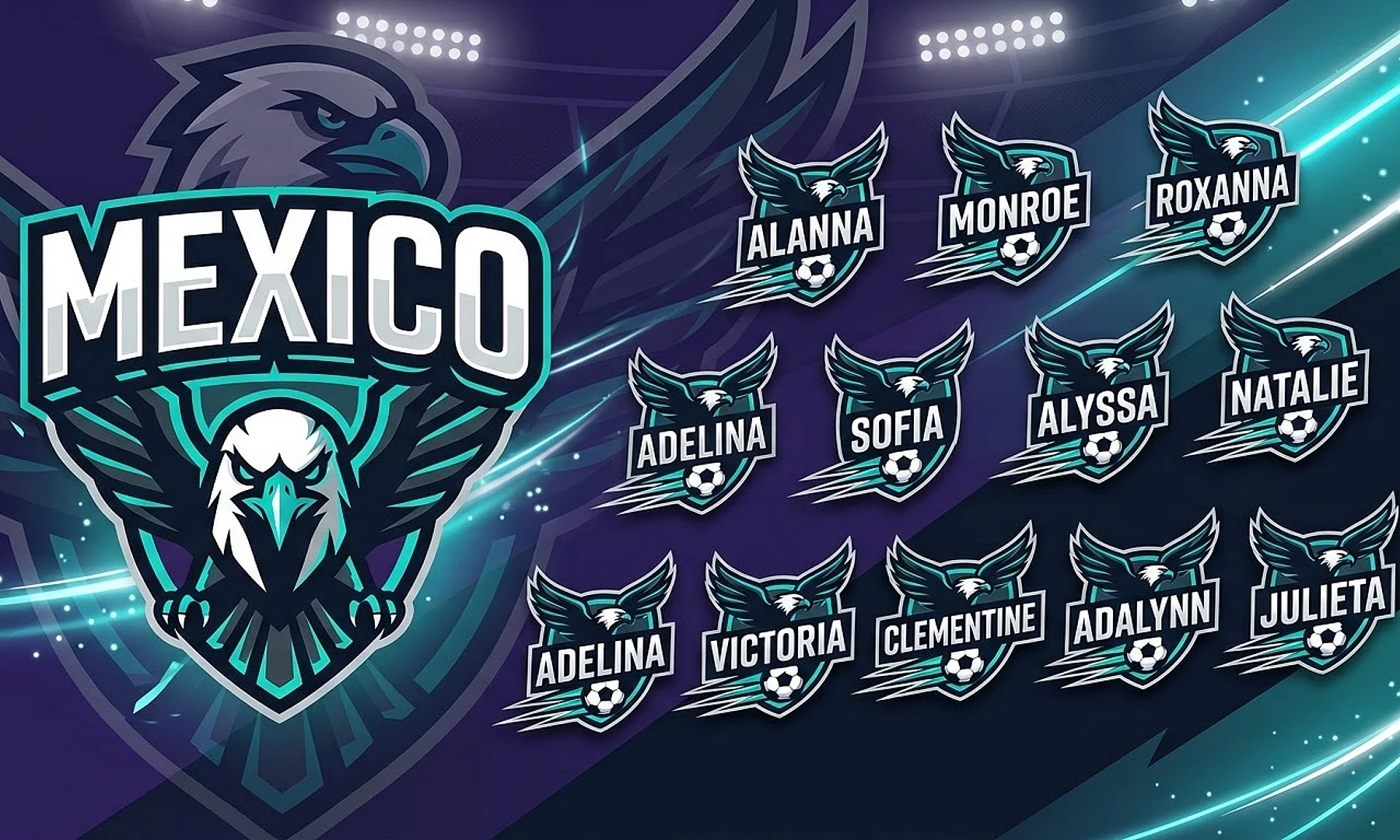 Mexico soccer team banner created with AI