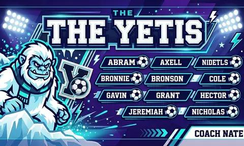 The Yetis Soccer AI image template