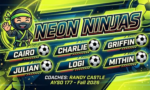 Neon Ninjas Soccer AI image template