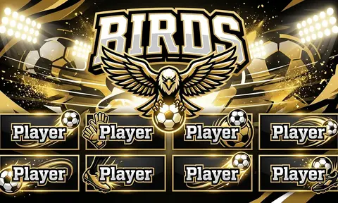 birds Soccer AI image template
