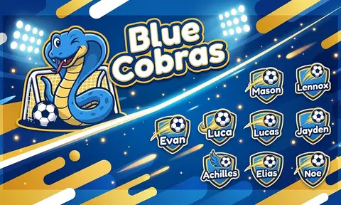 Blue Cobras Soccer AI image template