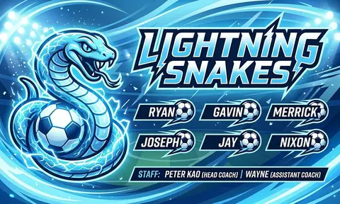 Lightning Snakes Soccer AI image template