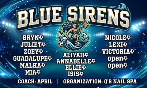 Blue Sirens Soccer AI image template