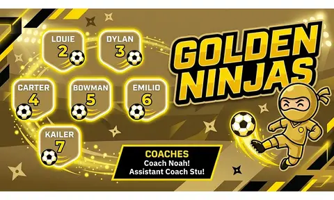 Golden Ninjas Soccer AI image template