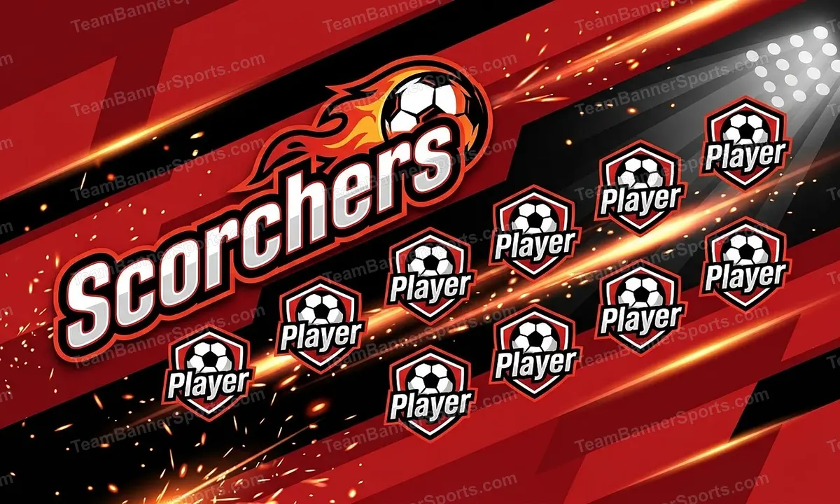 Scorchers soccer team banner created with AI
