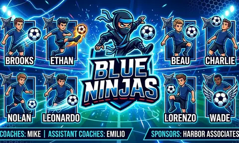 Blue Ninjas Soccer AI image template